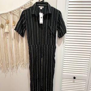 Billabong Urban Outfitters Black and White Striped Jumpsuit Romper
